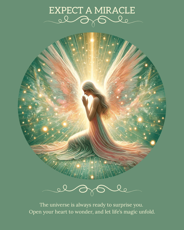 The Expect a Miracle angel card