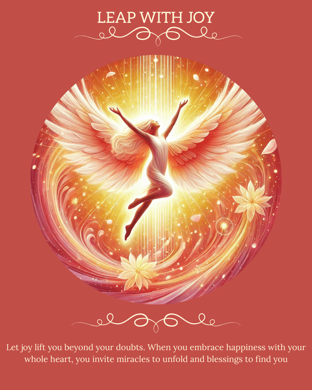 The Leap with Joy angel card