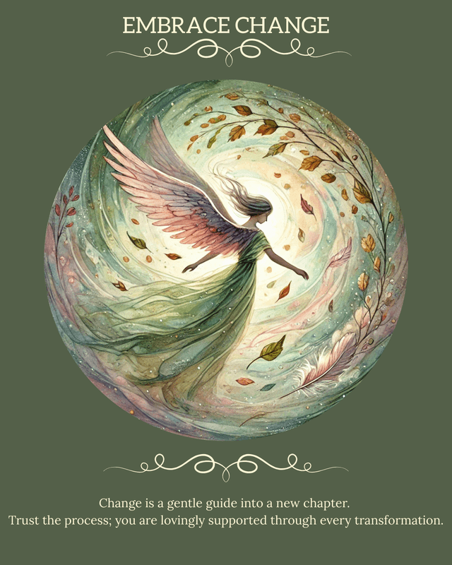 The Embrace Change angel card