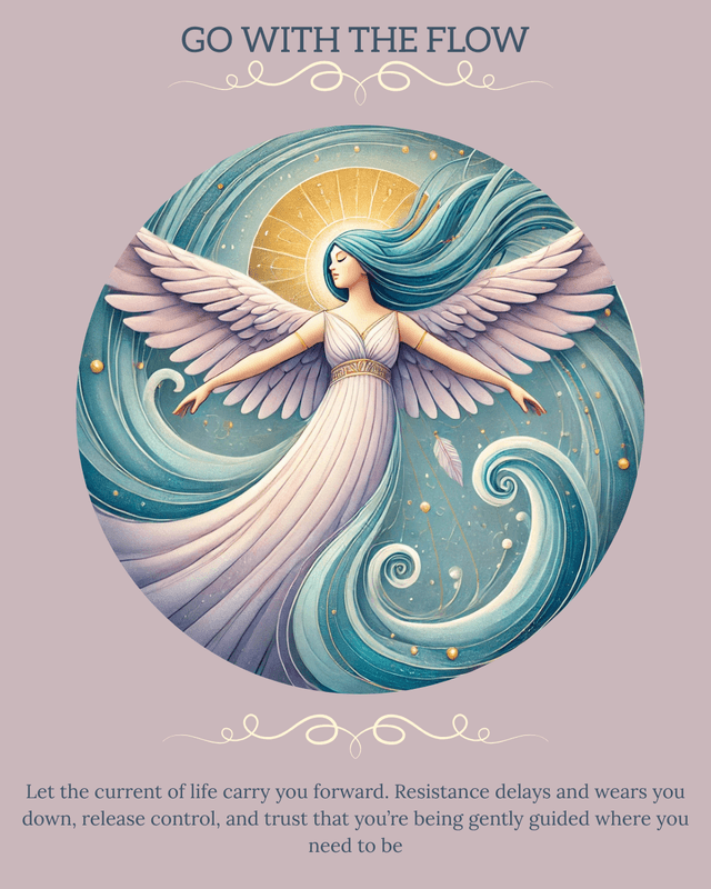 The Go with the Flow angel card