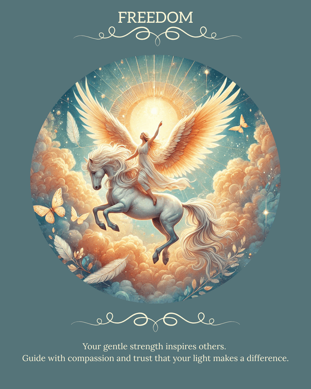 The Freedom angel card